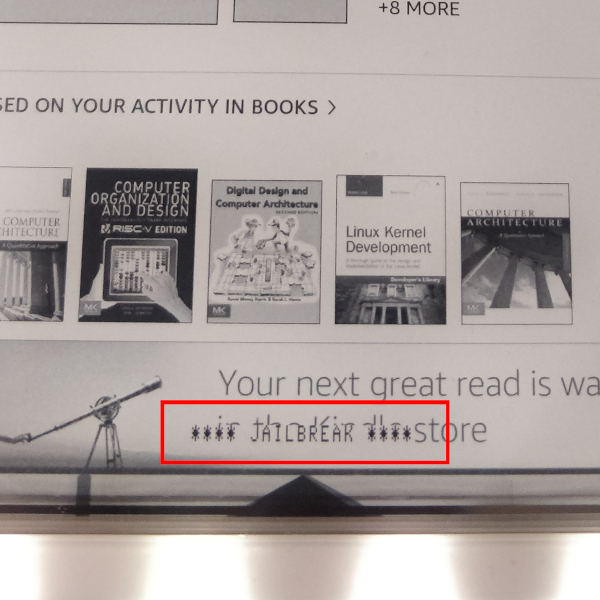 Kindle Jailbreak Message